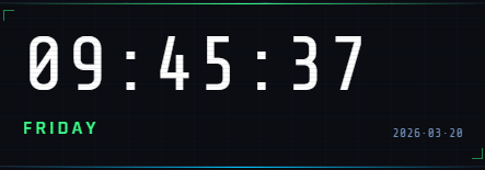 Clock panel screenshot