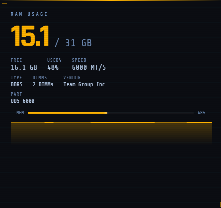 RAM panel screenshot